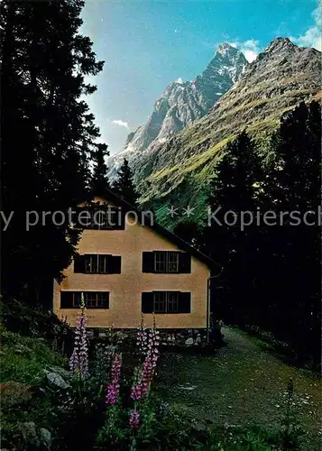 AK / Ansichtskarte Konstanzer Huette Berghaus im Ferwall mit Patteriol Kat. St Anton Arlberg