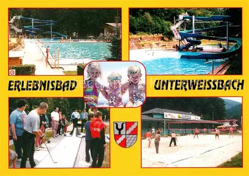 AK / Ansichtskarte Unterweissbach Erlebnisbad Minigolf Volleyball Kat. Unterweissbach