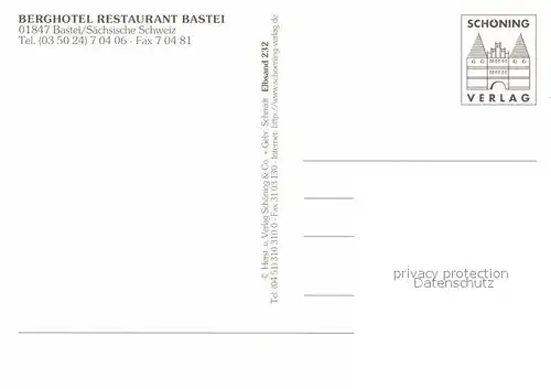 AK / Ansichtskarte Bastei Saechsische Schweiz Berghotel Restaurant Bastei Kat. Rathen Sachsen