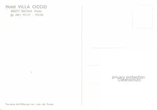 AK / Ansichtskarte Ischia Porto Hotel Villa Ciccio