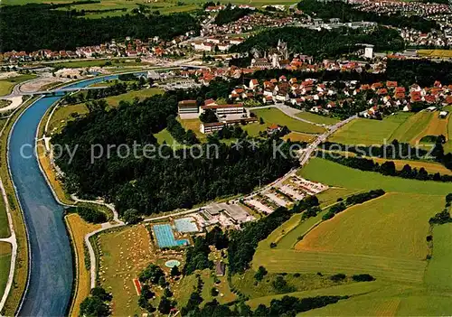 AK / Ansichtskarte Sigmaringen Fliegeraufnahme Partie am Fluss Kat. Sigmaringen