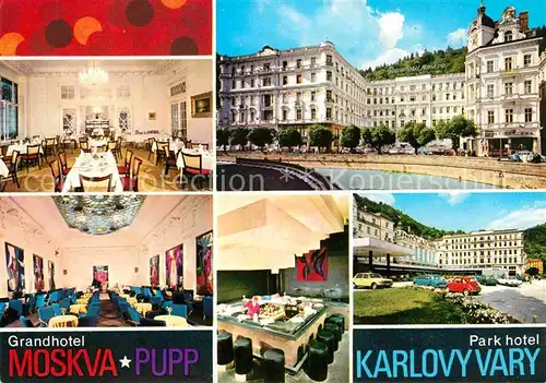 AK / Ansichtskarte Karlovy Vary Park Hotel Grandhotel Moskva Pupp Kat. Karlovy Vary Karlsbad