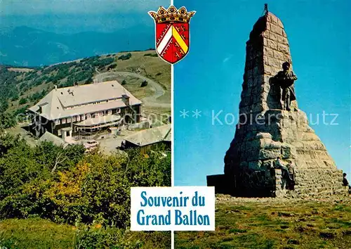 AK / Ansichtskarte Grand Ballon Monument des Diables Bleus and Hotel Kat. Guebwiller