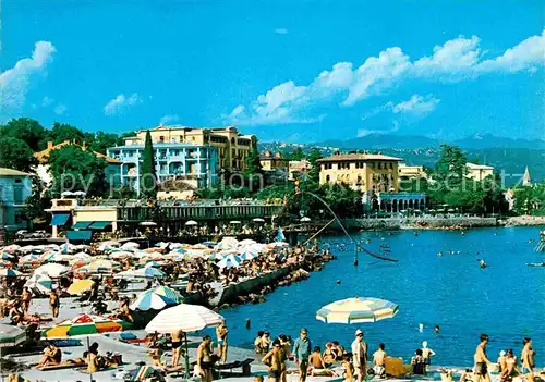 AK / Ansichtskarte Opatija Istrien Strandleben