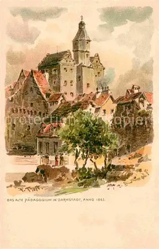 AK / Ansichtskarte Darmstadt Paedagogium 1863 Kat. Darmstadt
