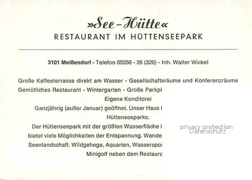 AK / Ansichtskarte Meissendorf See Huette Restaurant Strandbad Kat. Winsen (Aller)