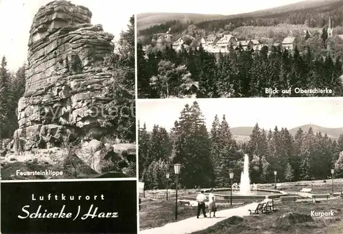 AK / Ansichtskarte Schierke Harz Feuersteinklippe Oberschierke Kurpark Fontaene Kat. Schierke Brocken