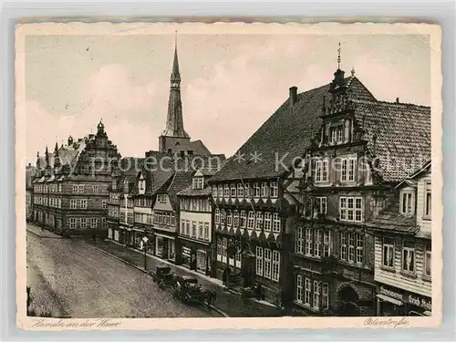 AK / Ansichtskarte Hameln Osterstrasse Kirchturm Kupfertiefdruck Kat. Hameln