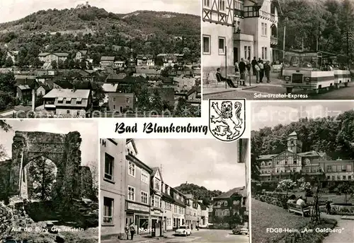 AK / Ansichtskarte Bad Blankenburg Schwarzatal Express Teilansicht FDGB Heim Am Goldberg Greifenstein  Kat. Bad Blankenburg