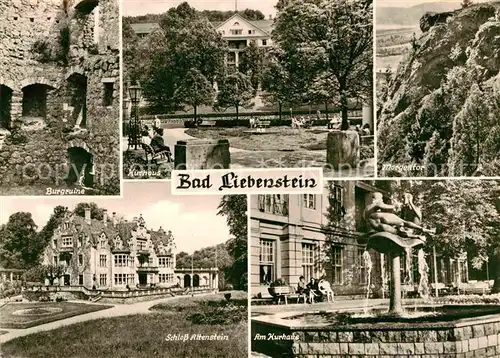 AK / Ansichtskarte Bad Liebenstein Burgruine Schloss Altenstein Am Kurhaus Morgentor  Kat. Bad Liebenstein