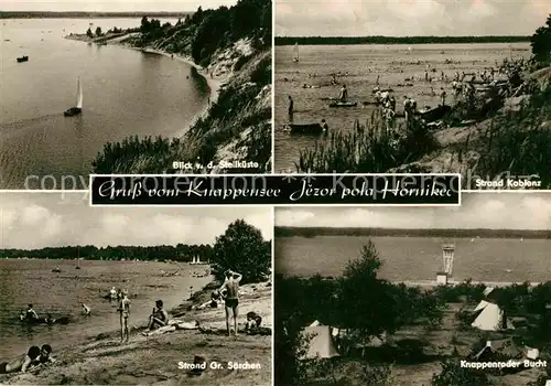 AK / Ansichtskarte Knappensee Oberlausitz Teilansicht Bucht Strand Koblenz Strand Grosser Saerchen Kat. Lohsa