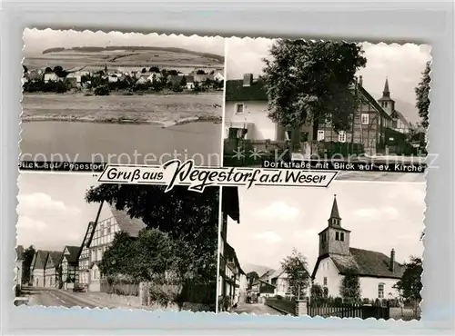 AK / Ansichtskarte Pegestorf Panorama Dorfstrasse mit ev Kirche  Kat. Pegestorf