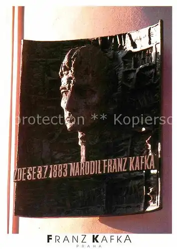 AK / Ansichtskarte Denkmal Franz Kafka Praha Staromestske Namesti Pametni deska  Kat. Denkmaeler