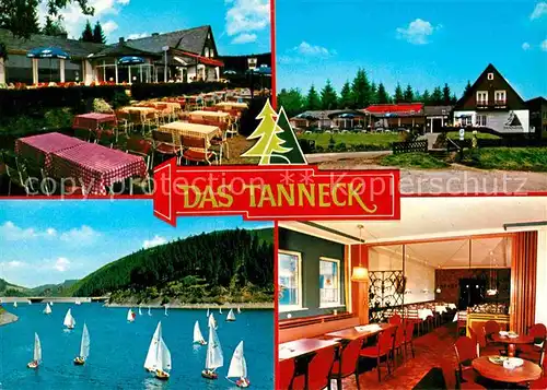 AK / Ansichtskarte Schulenberg Oberharz Das Tanneck Hotel Kaffeeterrasse Tagungsraeume Segelregatta  Kat. Schulenberg im Oberharz