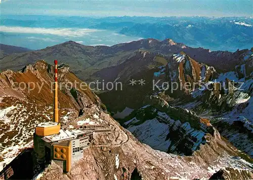 AK / Ansichtskarte Saentis AR Bergstation mit Vorarlberg Fliegeraufnahme Kat. Saentis