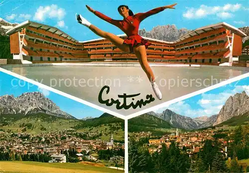 AK / Ansichtskarte Cortina d Ampezzo Olympisches Eisstadion Panorama Kat. Cortina d Ampezzo
