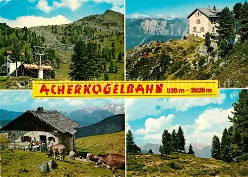 AK / Ansichtskarte Seilbahn Acherkogel Bergstation Bielefelder Huette Kuehtaier Alm  Kat. Bahnen