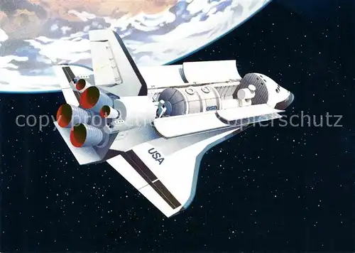 AK / Ansichtskarte Raumfahrt Space Shuttle Luraba Luzern  Kat. Flug