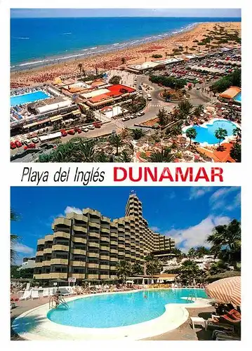 AK / Ansichtskarte Playa del Ingles Gran Canaria Hotel Dunamar Fliegeraufnahme Swimmingpool Kat. San Bartolome de Tirajana