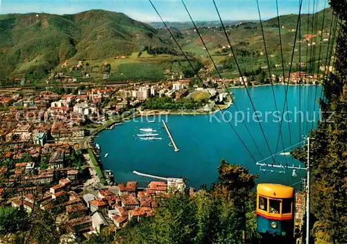 AK / Ansichtskarte Como Lago di Como Panorama con funicolare Como Brunate