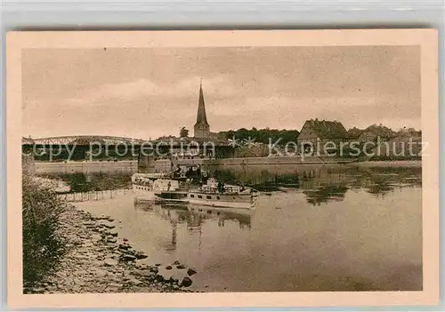 AK / Ansichtskarte Holzminden Weser Dampfer Kirchturm  Kat. Holzminden