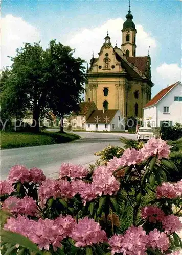 AK / Ansichtskarte Steinhausen Bad Schussenried Wallfahrtskirche Erbauer Dominikus Zimmermann Blumen Kat. Bad Schussenried