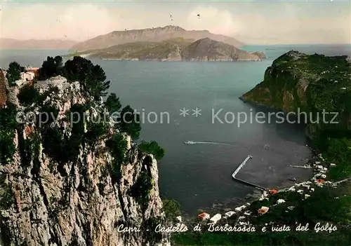 AK / Ansichtskarte Capri Castello di Barbarossa e vista del Golfo Kat. Golfo di Napoli