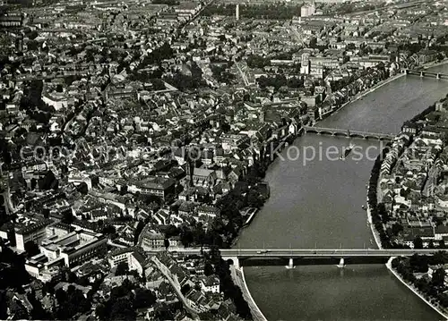 AK / Ansichtskarte Basel BS Rheinbruecken Fliegeraufnahme Kat. Basel