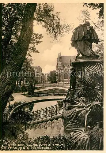 AK / Ansichtskarte Bruxelles Bruessel Square du Petit Sablon et Eglise Notre Dame des Victoires Kat. 