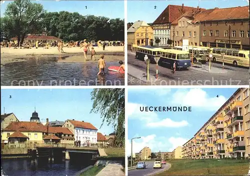 AK / Ansichtskarte ueckermuende Haffbad Karl Marx Platz Hafen Neubauten Kat. Ueckermuende