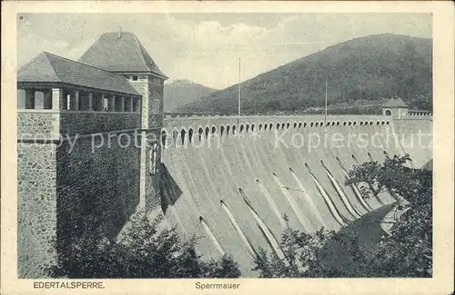 AK / Ansichtskarte Waldeck Edersee Sperrmauer Edertalsperre Schloss Bahnpost Kat. Edertal