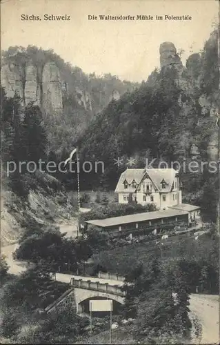 AK / Ansichtskarte Polenztal Waltersdorfer Muehle Kat. Hohnstein