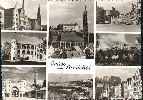 AK / Ansichtskarte Landshut Isar Kirche Marktplatz Tor  Kat. Landshut
