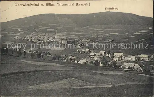 AK / Ansichtskarte Oberwiesenthal Erzgebirge mit Boehm Wiesenthal und Fichtelberg Kat. Oberwiesenthal