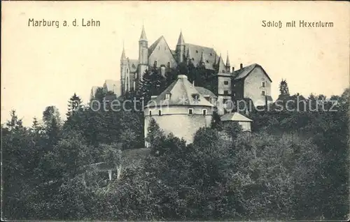 AK / Ansichtskarte Marburg Lahn Schloss mit Hexenturm Kat. Marburg