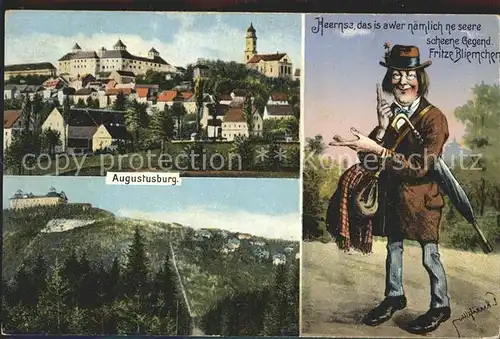 AK / Ansichtskarte Augustusburg mit Burg  Kat. Augustusburg