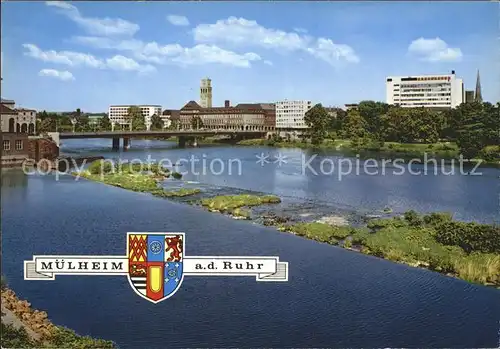 AK / Ansichtskarte Muelheim Ruhr Schlossbruecke Wappen Kat. Muelheim an der Ruhr