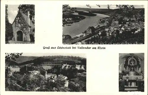 AK / Ansichtskarte Schoenstatt Vallendar Panorama Rhein Teilansicht Kapelle Altar Kat. Vallendar