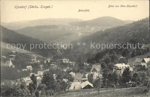 AK / Ansichtskarte Kipsdorf Panorama mit Blick nach Baerenfels und Oberkipsdorf Kat. Altenberg