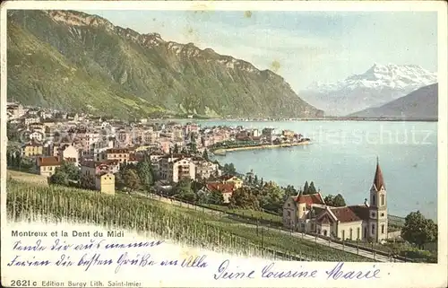 AK / Ansichtskarte Montreux VD Panorama Lac Leman Dents du Midi Genfersee Alpen Kat. Montreux