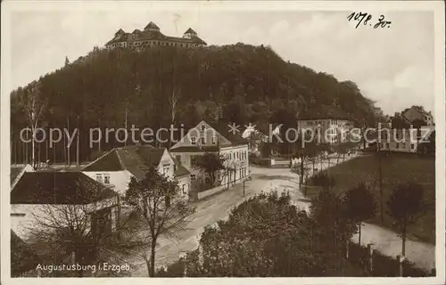 AK / Ansichtskarte Augustusburg Teilansicht Luftkurort mit Schloss Kat. Augustusburg