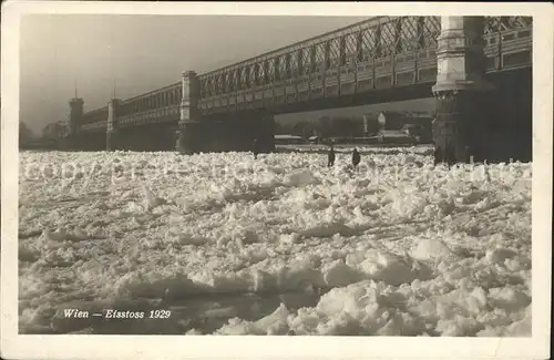 AK / Ansichtskarte Wien Eisstoss 1929 / Wien /Wien