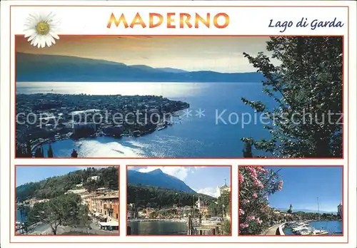 AK / Ansichtskarte Maderno Lago di Garda Panorama Gardasee Hafen Seepromenade Kat. Italien