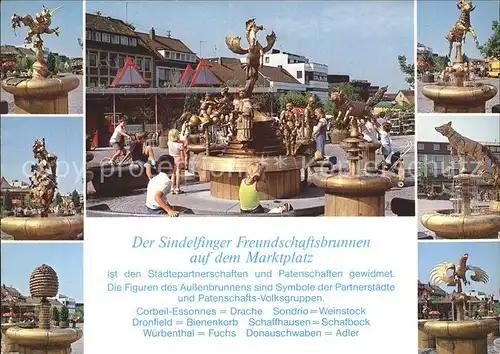 AK / Ansichtskarte Sindelfingen Freundschaftsbrunnen Marktplatz Kat. Sindelfingen