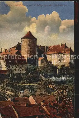 AK / Ansichtskarte Bautzen Nikolaiturm Friedhof Blick von der Schiessbleiche Kat. Bautzen