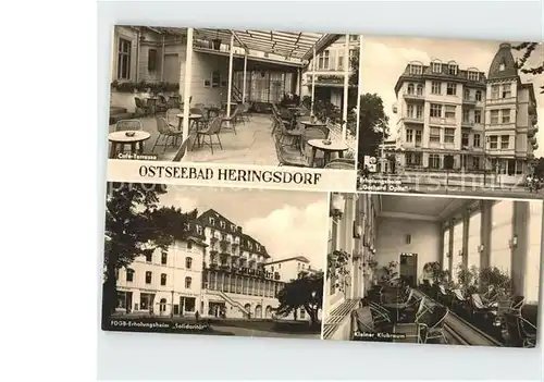 AK / Ansichtskarte Heringsdorf Ostseebad Usedom Erholungsheim Gerhard Opitz Cafe Terrasse  Kat. Heringsdorf