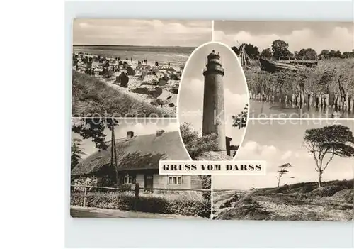 AK / Ansichtskarte Darss Region Ostsee Strand Leuchtturm Altes Haus  Kat. Wieck Darss