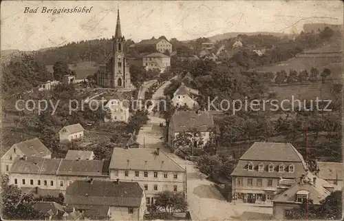 AK / Ansichtskarte Bad Berggiesshuebel Ortsansicht mit Kirche Kneippkurort