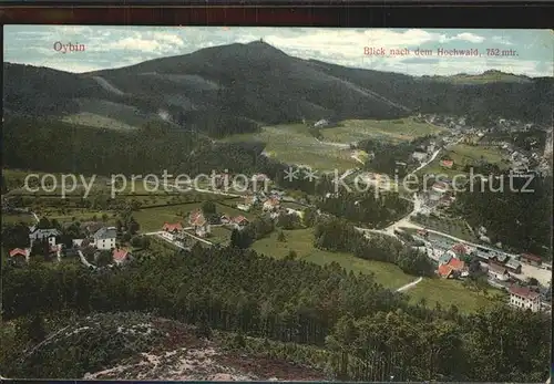 AK / Ansichtskarte Oybin Panorama Blick nach dem Hochwald Zittauer Gebirge Kat. Kurort Oybin