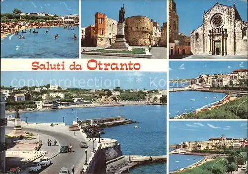 AK / Ansichtskarte Otranto Italien Kirche Strand Hafen